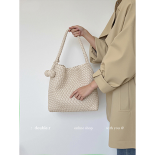 手工编织包 原创·首发tote版 小瑞靓包 蓝绒笔记 腋下包 2026新款