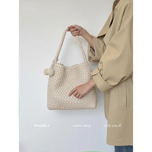DOUBLE.R小瑞靓包手工编织手提包
