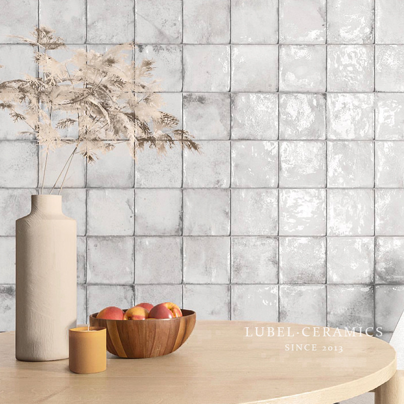 轻奢厨房卫生间瓷砖民宿餐饮店釉面砖蓝色小方砖墙砖浴室厕所