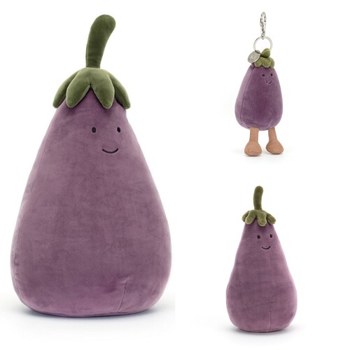 正品现货Jellycat网红茄子公仔大茄子玩偶茄子挂件可爱毛绒玩偶