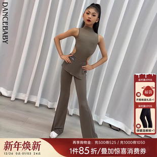 Dancebaby拉丁舞服新款 子DAS789 春夏练功服上衣女童跳舞蹈上衣裤