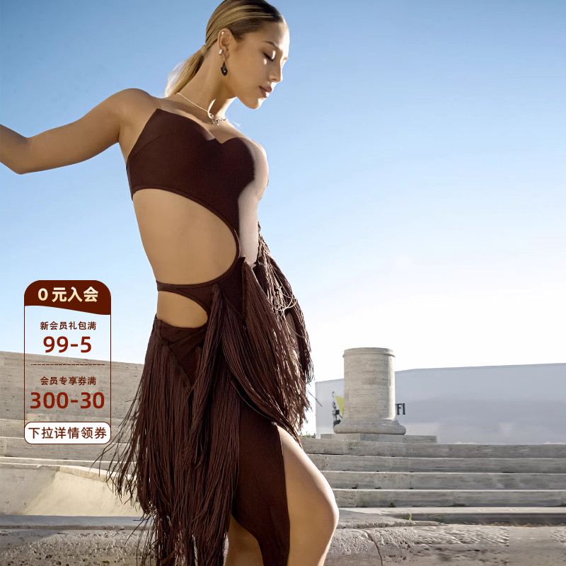 UDANCE拉丁舞服装2025新款拉丁舞服舞裙练功服女士流苏连衣裙A81