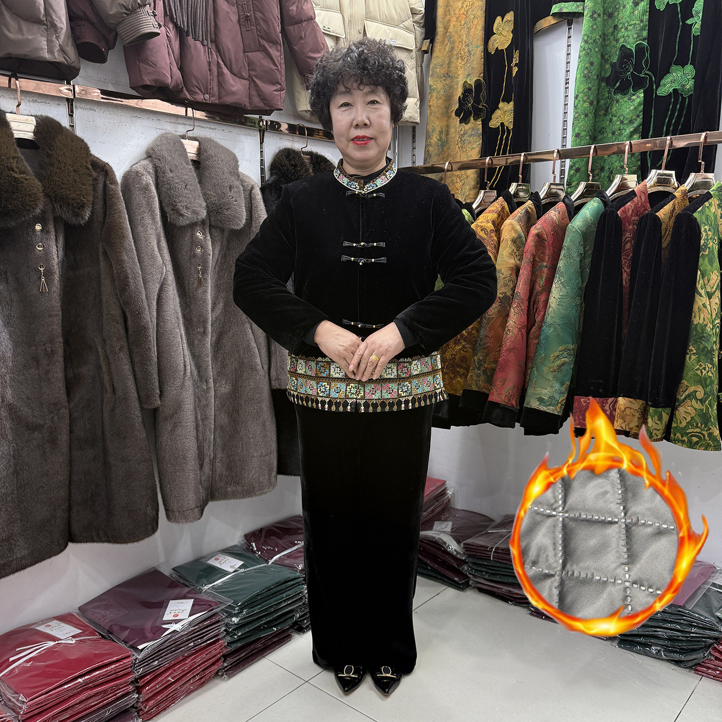 中老年妈妈冬季新品新中式国风刺绣棉服外套女复古奶奶棉袄套装,女装/女士精品,中老年女装,淘宝优惠券,粉丝福利购,淘宝优惠卷