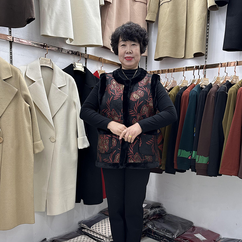 老年人水貂绒冬季皮毛一体2023