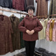 妈妈春秋新款 休闲连帽格子风衣外套女小个子50岁宽松奶奶菱形夹克