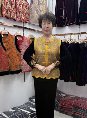 【推荐款】妈妈新中式红色国风马夹外套2026盘扣百搭新年坎肩套装