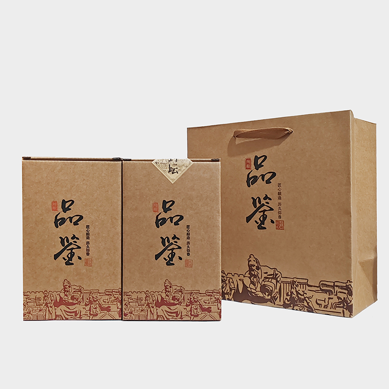 通用牛皮纸白酒盒酒包装手提酒袋
