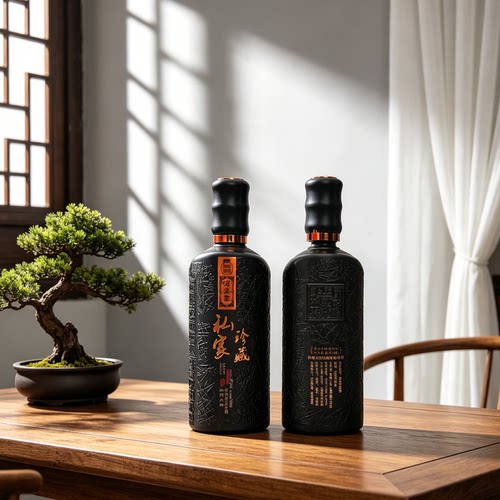 新中式500ml玻璃白酒空瓶