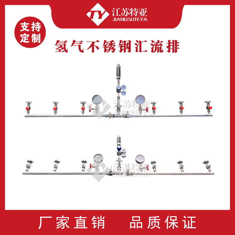 氢气不锈钢汇流排 双侧氢气钢瓶汇流排全不锈钢 集中供气厂家直销