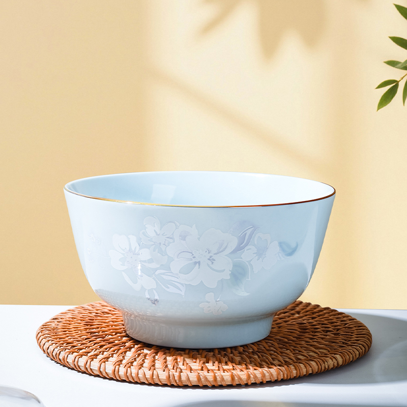 玉珑1992闭月羞花青瓷碗