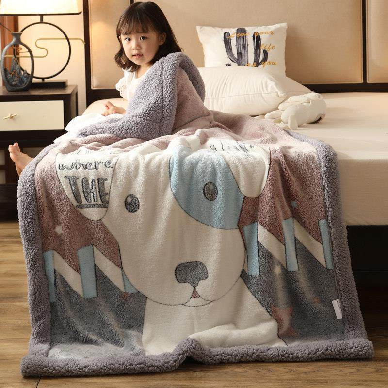 儿童毛毯双层加厚冬季羊羔绒小被子幼儿园午睡宝宝婴儿珊瑚绒毯子,床上用品,休闲毯/毛毯/绒毯,淘宝优惠券,粉丝福利购,淘宝优惠卷