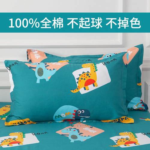 儿童枕头套40x60一对装纯棉卡通枕芯内胆套48cmx74cm婴儿乳胶枕套