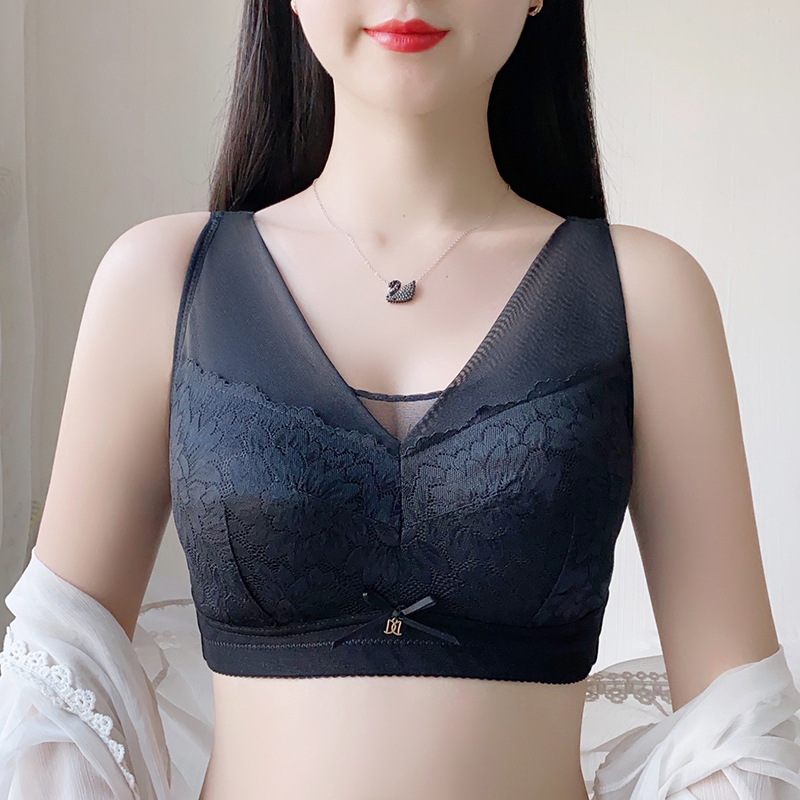 超薄款大胸显小无钢圈透气内衣