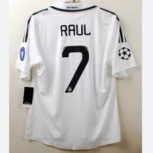 08/09 Real Madrid Retro Jersey Raul soccer v.nistelrooy
