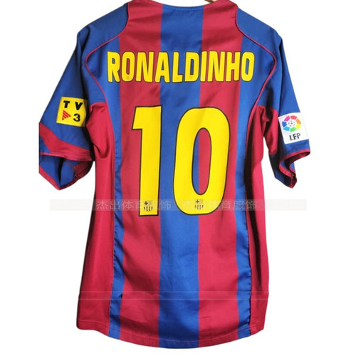 04-05 messi jersey football shirt Retro Barcelona jersey