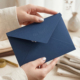 质感蓝色信封定制卡片包定做商务简约收纳特种纸邀请函贺卡信封袋