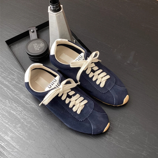 miu家同款软底轻便阿甘鞋女时尚运动休闲鞋百搭真皮复古德训鞋女