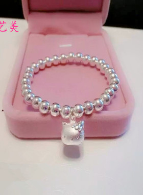 kitty可爱风宝宝儿童银饰猫铃铛