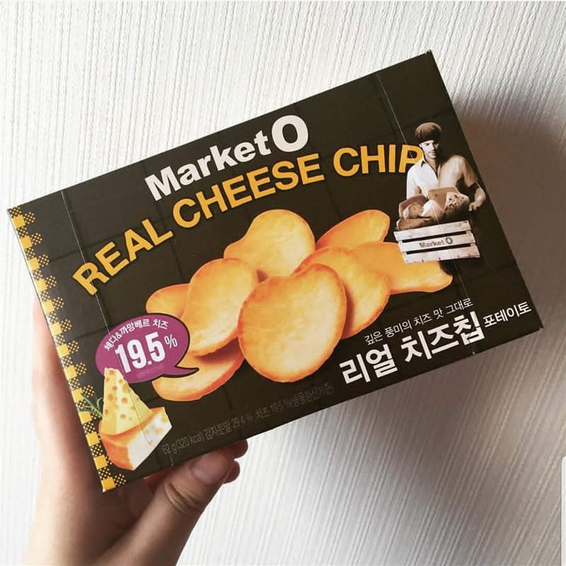 韩国进口零食 好丽友Market O非油炸碳烤真正芝士经典土豆薯片