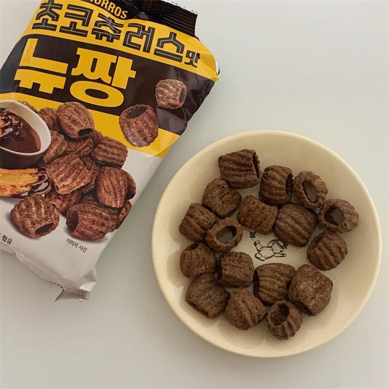 韩国进口莉迩浓郁巧克力手指脆圈