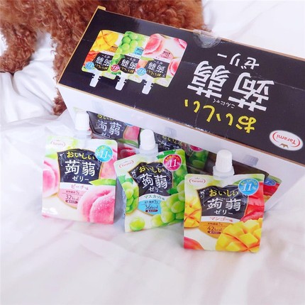 日本进口tarami多良见水蜜桃葡萄香橙味蒟蒻果冻吸吸乐儿童零食
