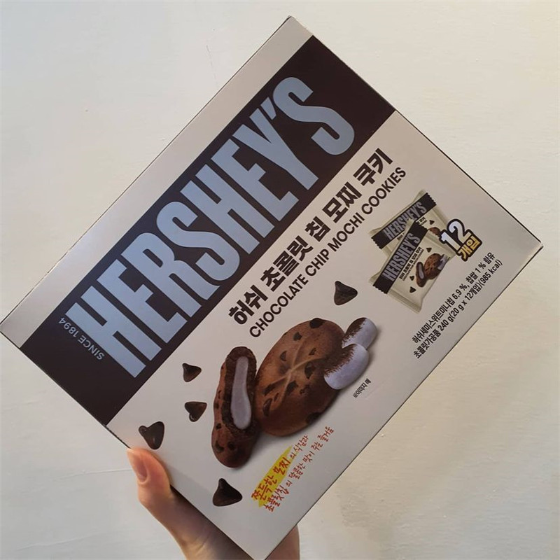 韩国进口零食好时HERSHEY'S糯米滋麻薯巧克力豆软曲奇打糕派饼干