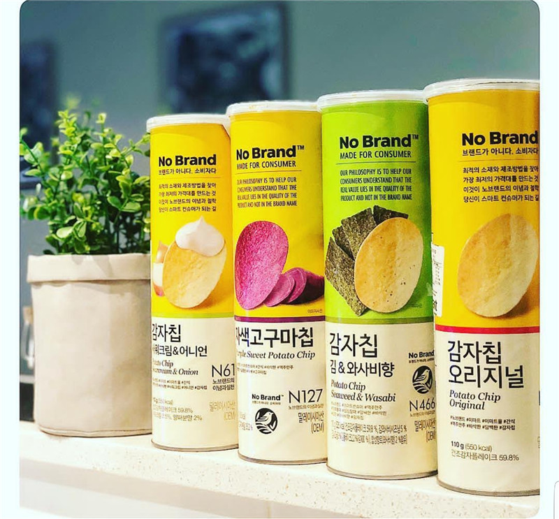 桶装易碎韩国进口Nobrand经典原味 紫薯 酸奶洋葱 芥末海苔味薯片