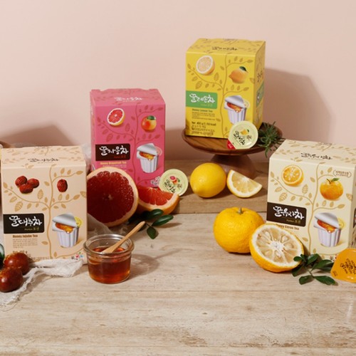 韩国进口浓缩液果茶花泉蜂蜜柚子