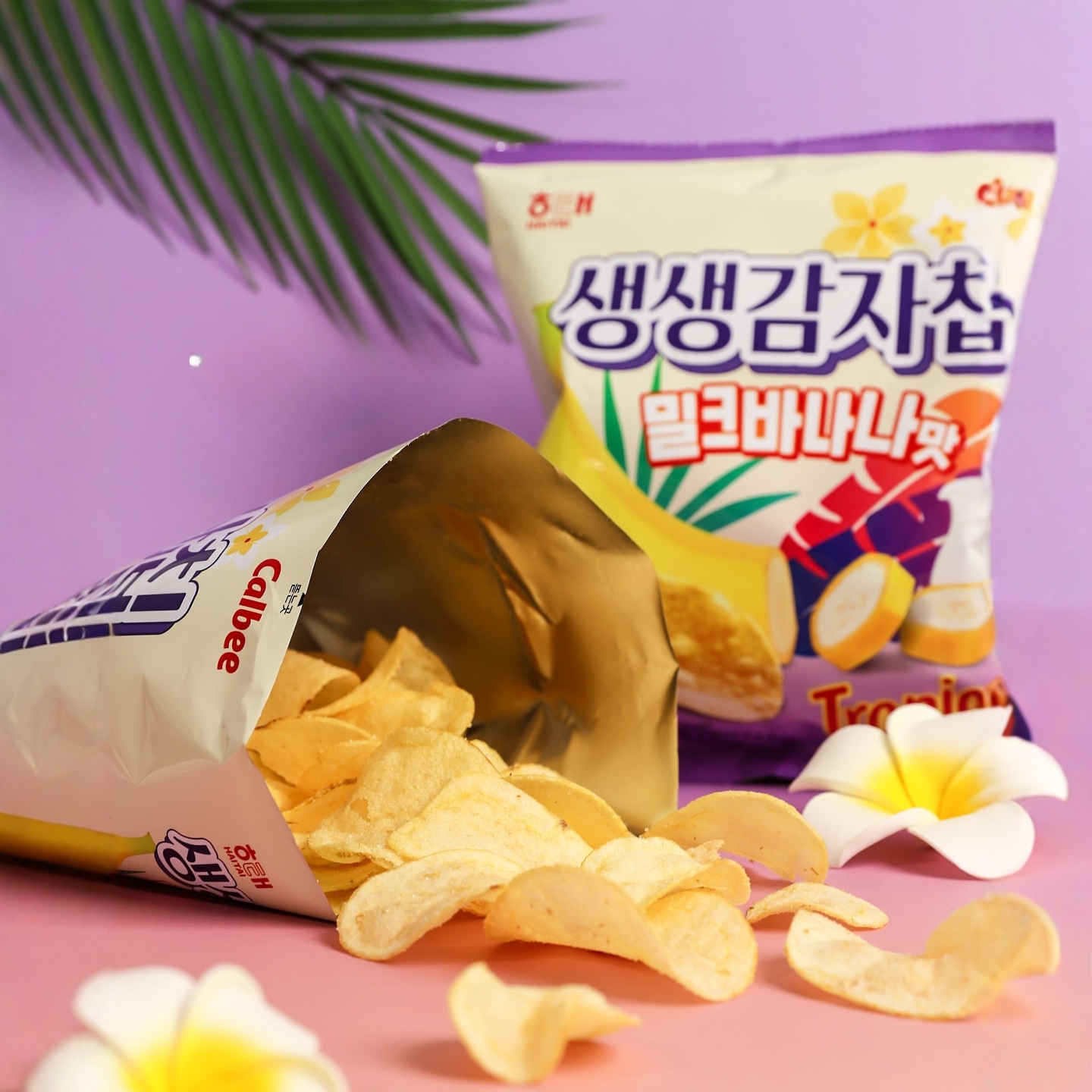 韩国海太香蕉牛奶味薯片追剧零嘴