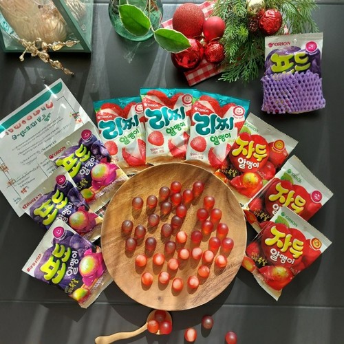 好丽友韩国QQ糖葡萄李子荔枝软糖