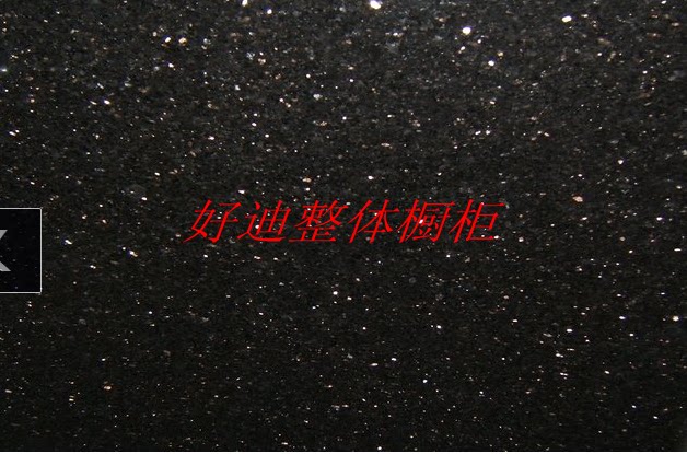 深圳实体店大理石厨房橱柜台面定做 黑金砂(小金)680每米 安装