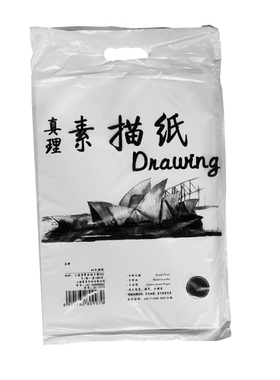 真理20张袋装素描纸150g 8K画板素描写生素描纸白色37*26cm画纸