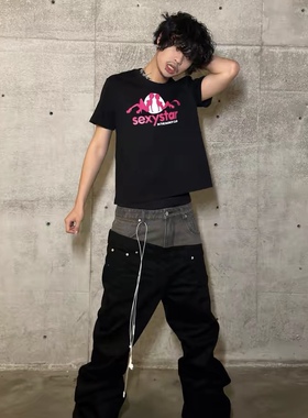 *RYE CHASIN 双女 Sexystar 性感人像印花男女同款美式短袖T恤