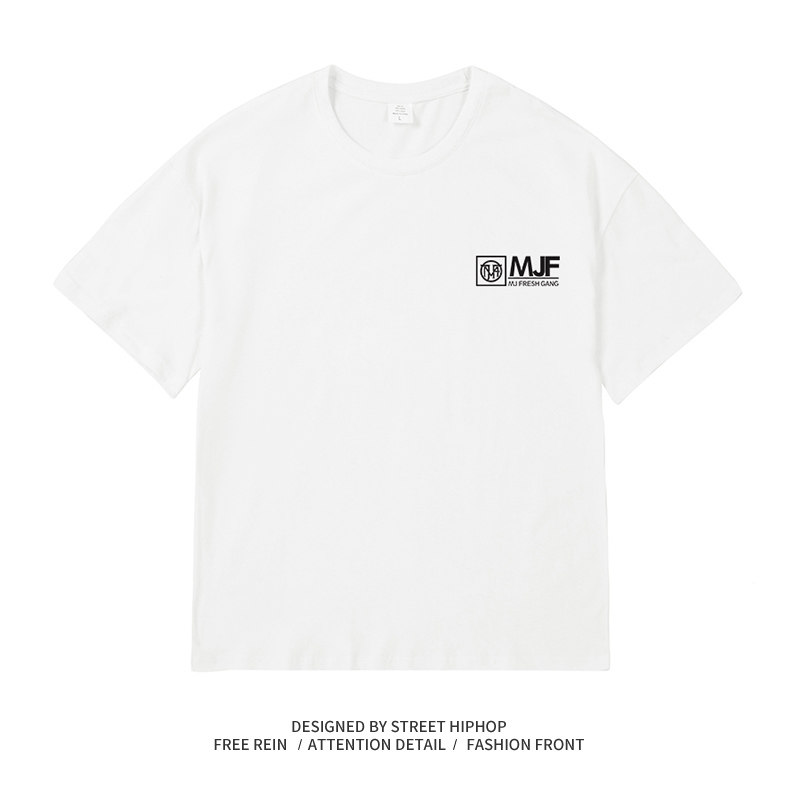 【顽童MJ116主理】MJ FRESH 2023新款logo潮牌印花圆领短袖T恤男