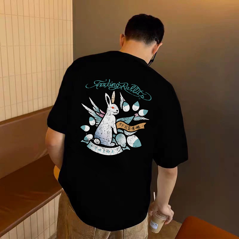 #FR2月桃色情兔美式短袖T恤