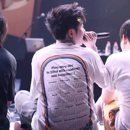 MerryWannaBe MWB capper同款日历小猪印花男女情侣美式短袖T恤