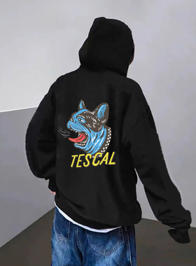 #FR2 New Year 2026SS 法国斗牛犬卡通色情兔美式复古连帽卫衣