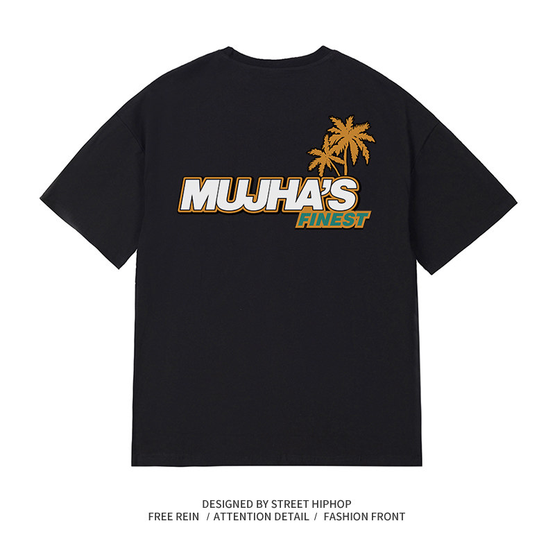 【顽童MJ116主理】MJ FRESH 2023新款logo潮牌印花圆领短袖T恤男