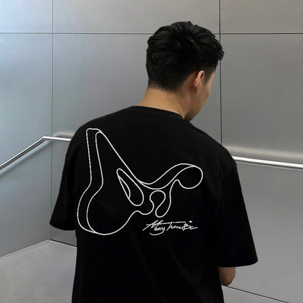 MerryWannaBe MWB capper同款美式印花LOGO男女情侣美式短袖T恤