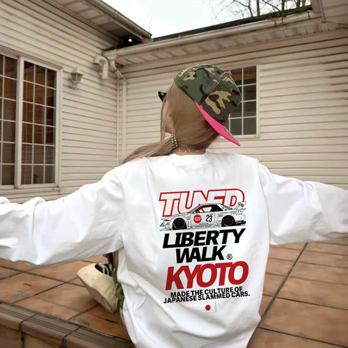 LIBERTYWALK改装车美式长袖T恤