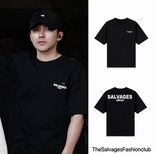 李耕耘同款THE SALVAGES FASHION CLUB摇滚音乐系列美式短袖T恤
