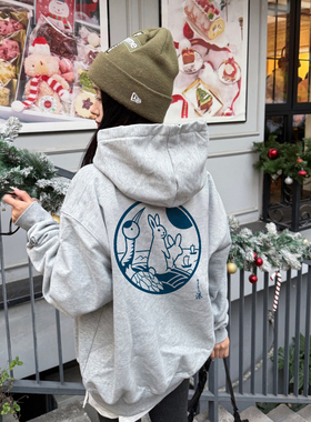 #FR2 New Year 2026SS 香港店铺马年限定色情兔美式连帽卫衣