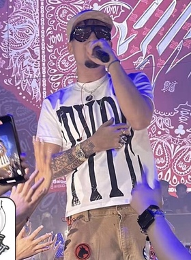 【VAKA TYPESHYT】2024S TYPE SHYT破碎印花男女情侣美式短袖T恤