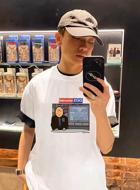 MerryWannaBe MWB capper同款可视气象预报印花男女美式短袖T恤