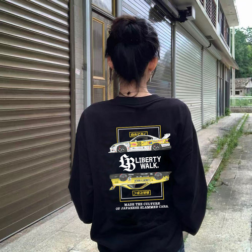 LIBERTYWALK改装车美式长袖T恤