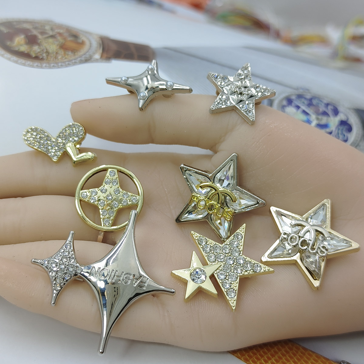 星星胸针韩版金属流苏吊坠百搭