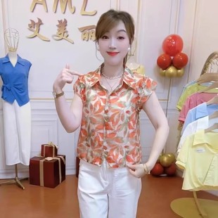 衬衫女夏2025新款夏季时尚短袖薄款轻奢高级感今年流行的女装上衣