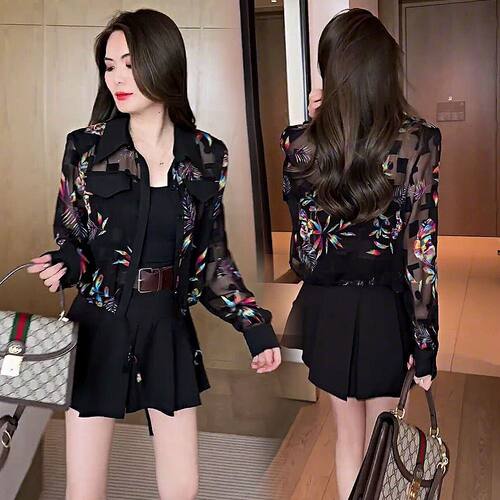 夏季爆款防晒衣外套女款今年流行新款休闲短款小个子轻薄透气衬衫