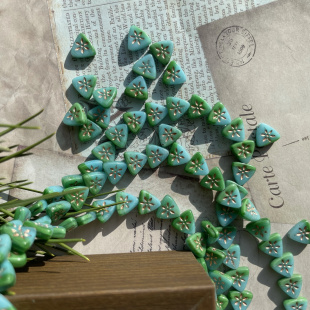 捷克进口三角珠雪花珠琉璃10mmDIY手工手作项链耳环手链饰品配件