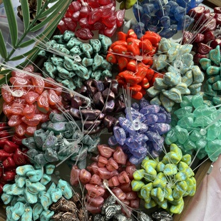 22mm超多颜色手工串珠饰品手链项链材料 进口捷克琉璃小鸟约11